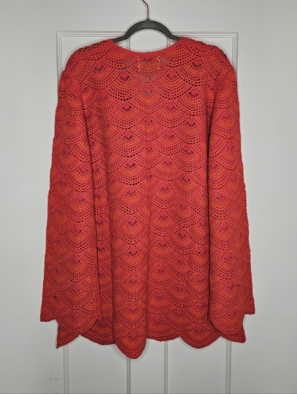 Anthropologie Celandine Crochet Long-Sleeve Mini Kaftan - Picture 8 of 10